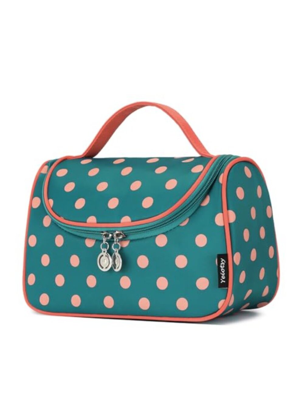 Travel Cosmetic Bag Polyester Polka Dot Makeup Organizer Hanging Toiletry Bag